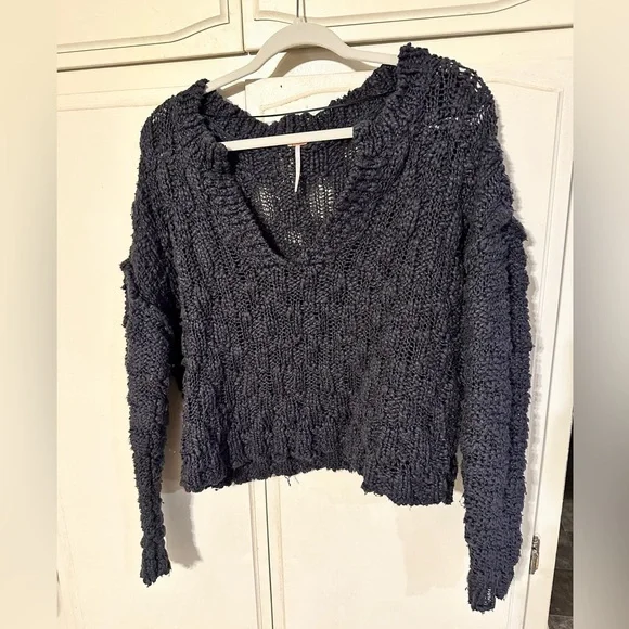 FREE PEOPLE Josephine Pullover In Charcoal Gray - Picture 6 of 9